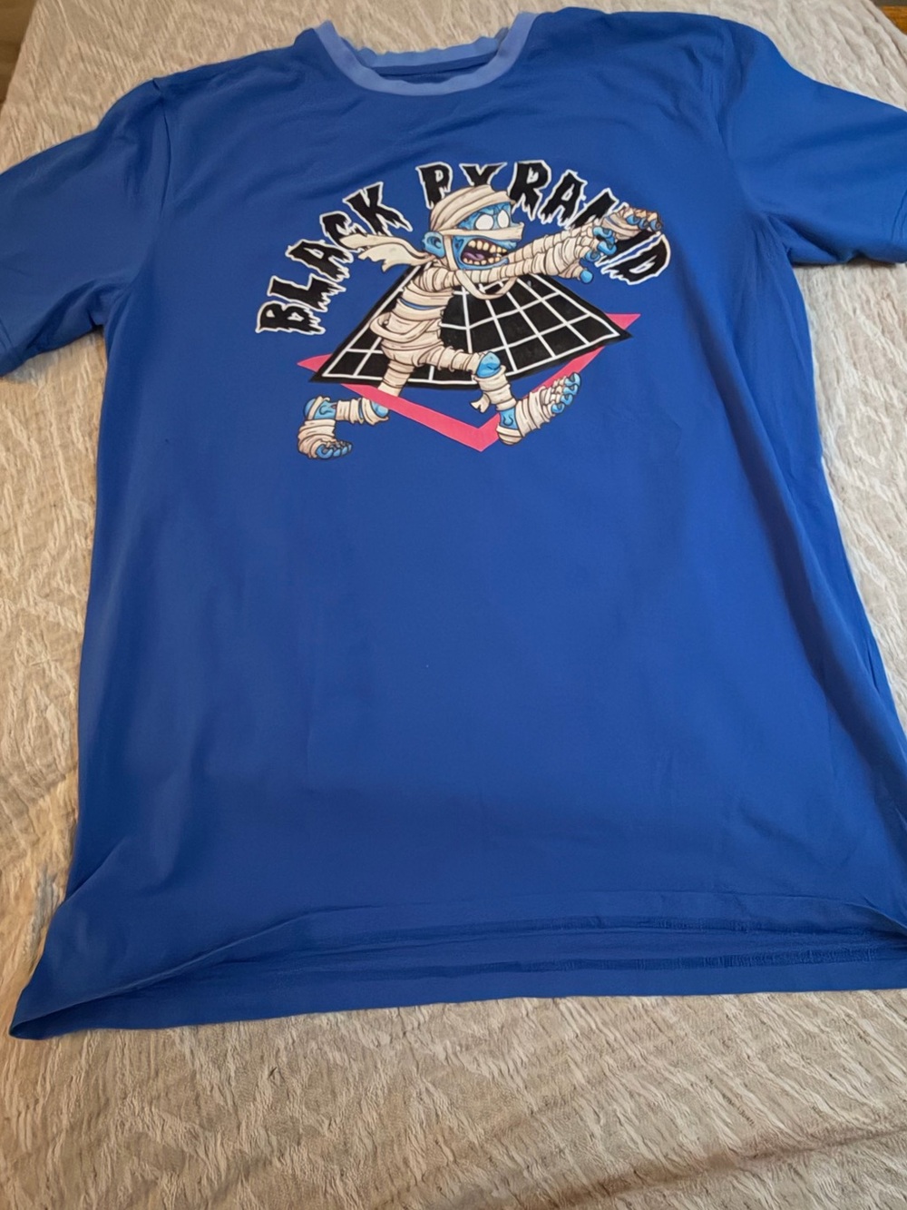 Black Pyramid Royal Blue Graphic Crew Tee